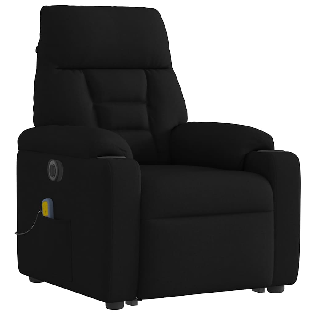 Sta-op-massagestoel elektrisch verstelbaar stof zwart is nu te koop bij PeponiXL, paradijselijk wonen!