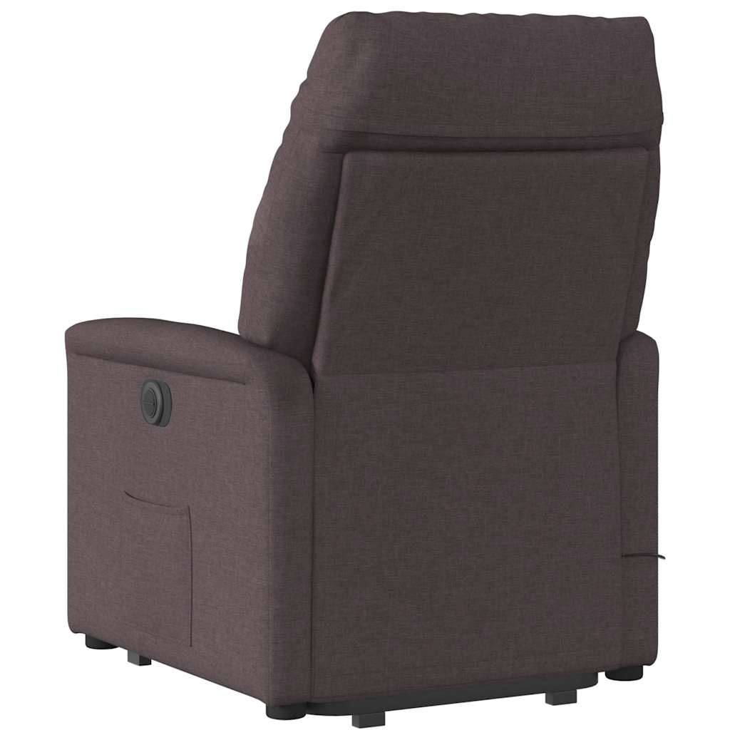 Sta-op-massagestoel elektrisch verstelbaar stof donkerbruin is nu te koop bij PeponiXL, paradijselijk wonen!
