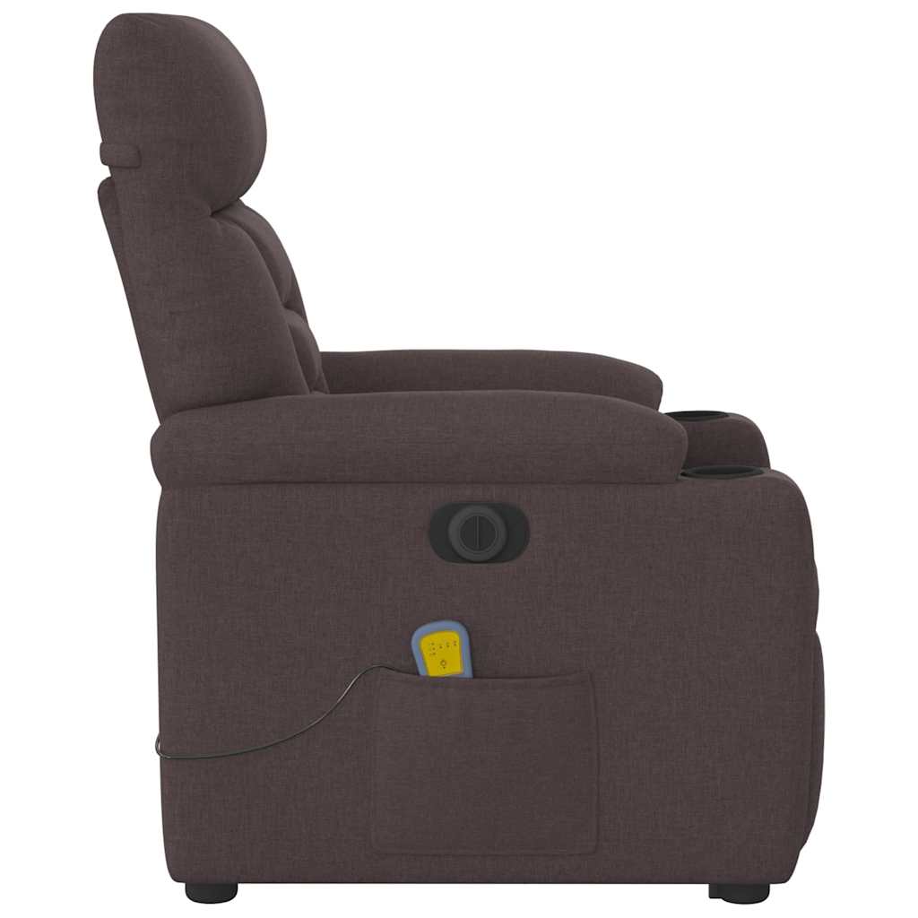 Sta-op-massagestoel elektrisch verstelbaar stof donkerbruin is nu te koop bij PeponiXL, paradijselijk wonen!