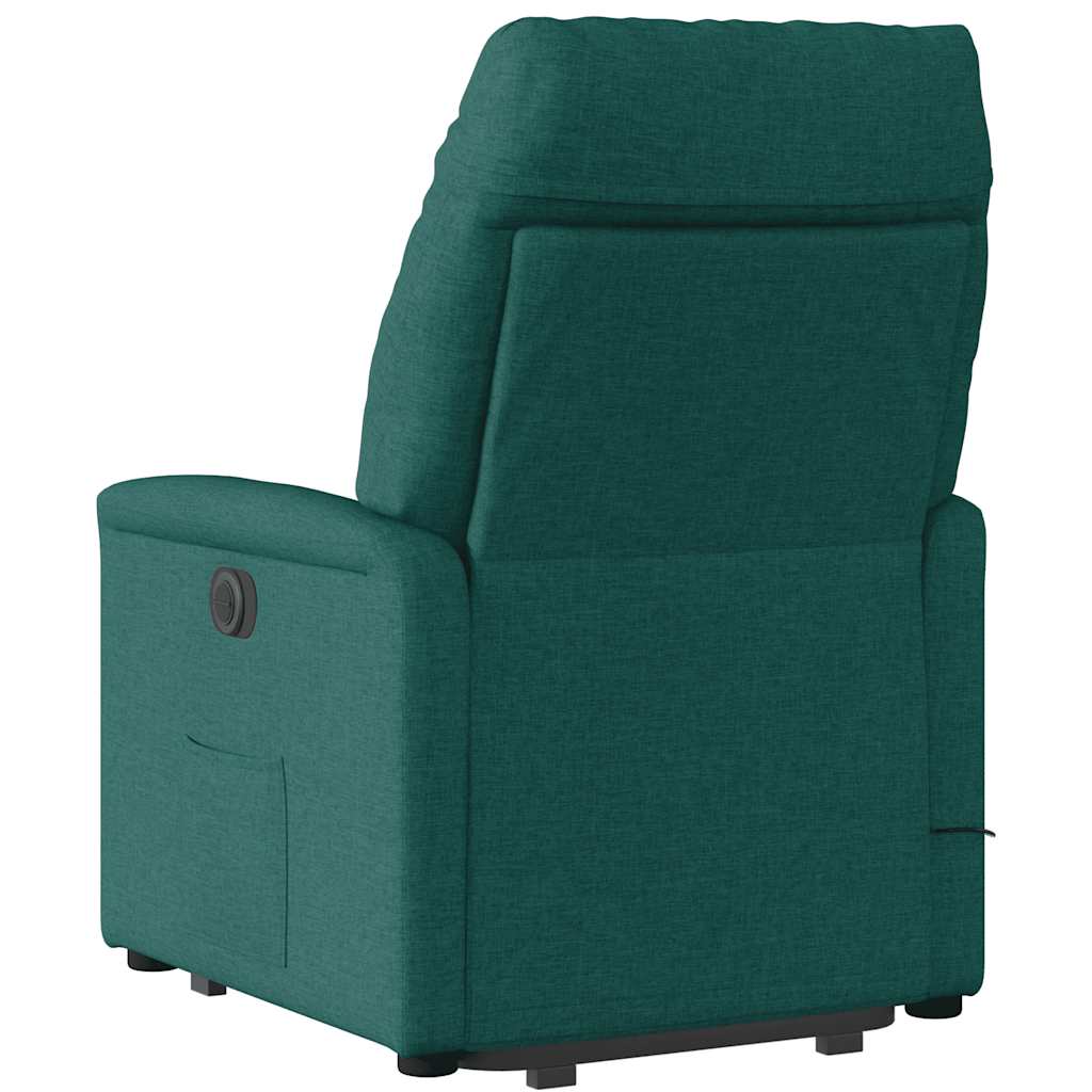 Sta-op-massagestoel elektrisch verstelbaar stof donkergroen is nu te koop bij PeponiXL, paradijselijk wonen!