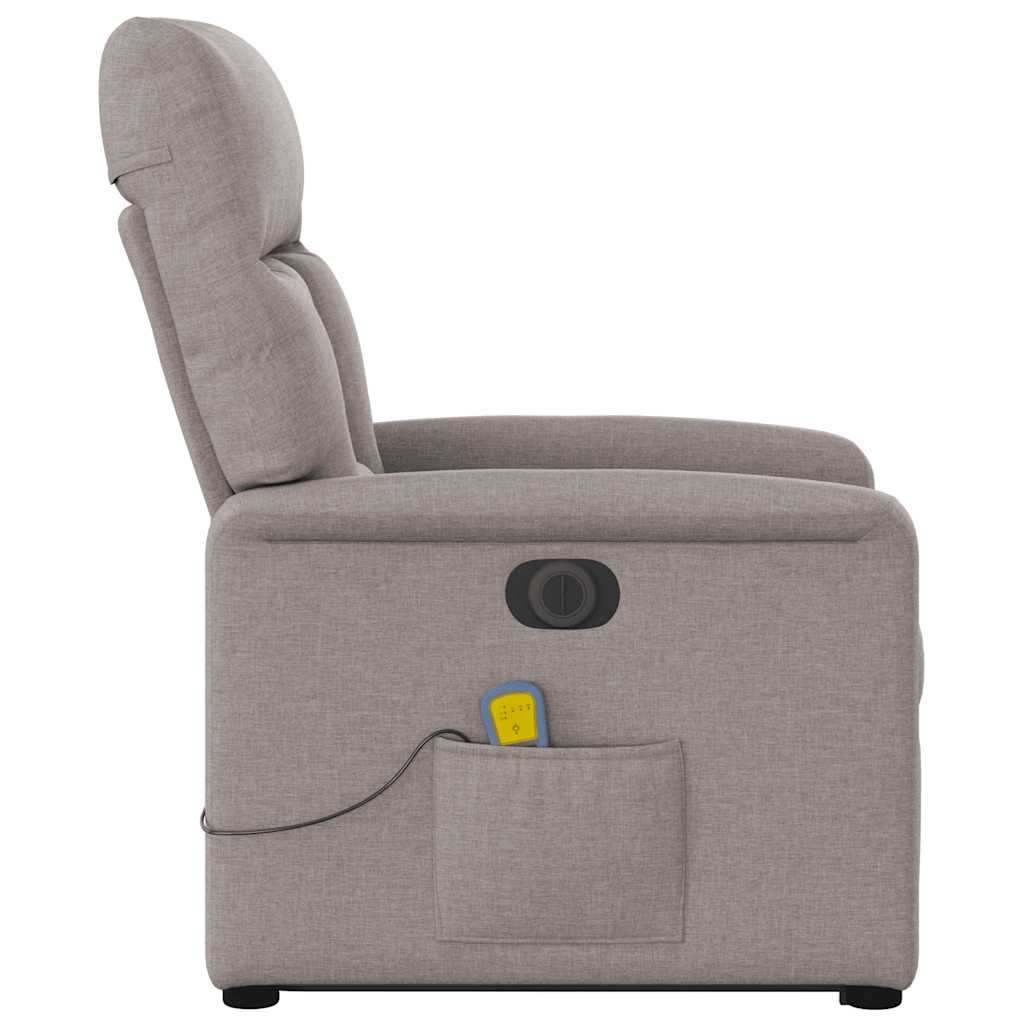 Sta-op-massagestoel elektrisch verstelbaar stof taupe is nu te koop bij PeponiXL, paradijselijk wonen!
