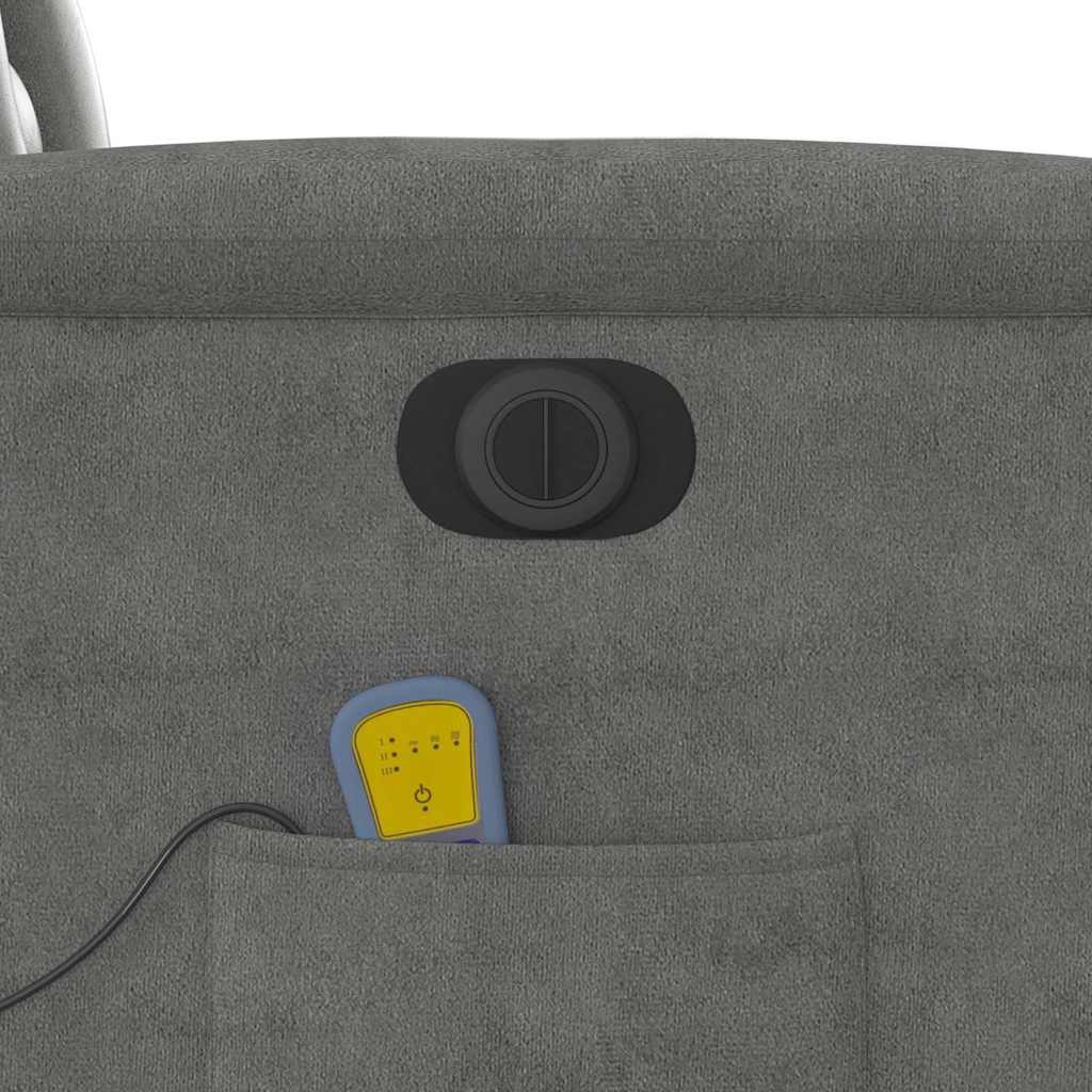 Massagestoel elektrisch verstelbaar microvezelstof donkergrijs is nu te koop bij PeponiXL, paradijselijk wonen!