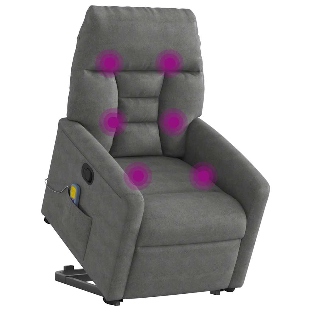 Sta-op-massagestoel verstelbaar microvezelstof donkergrijs is nu te koop bij PeponiXL, paradijselijk wonen!