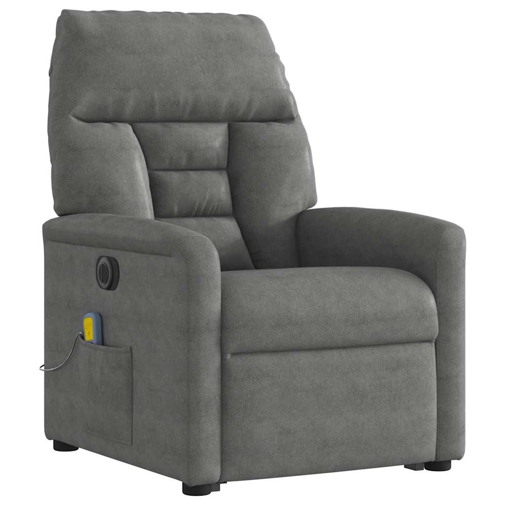 Sta-op-massagestoel elektrisch microvezelstof donkergrijs is nu te koop bij PeponiXL, paradijselijk wonen!