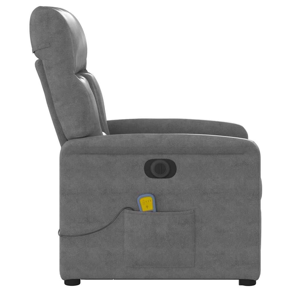 Sta-op-massagestoel elektrisch microvezelstof donkergrijs is nu te koop bij PeponiXL, paradijselijk wonen!