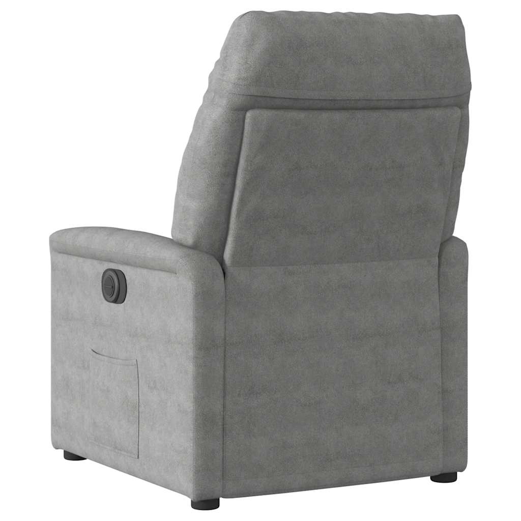 Sta-op-massagestoel elektrisch microvezelstof donkergrijs is nu te koop bij PeponiXL, paradijselijk wonen!