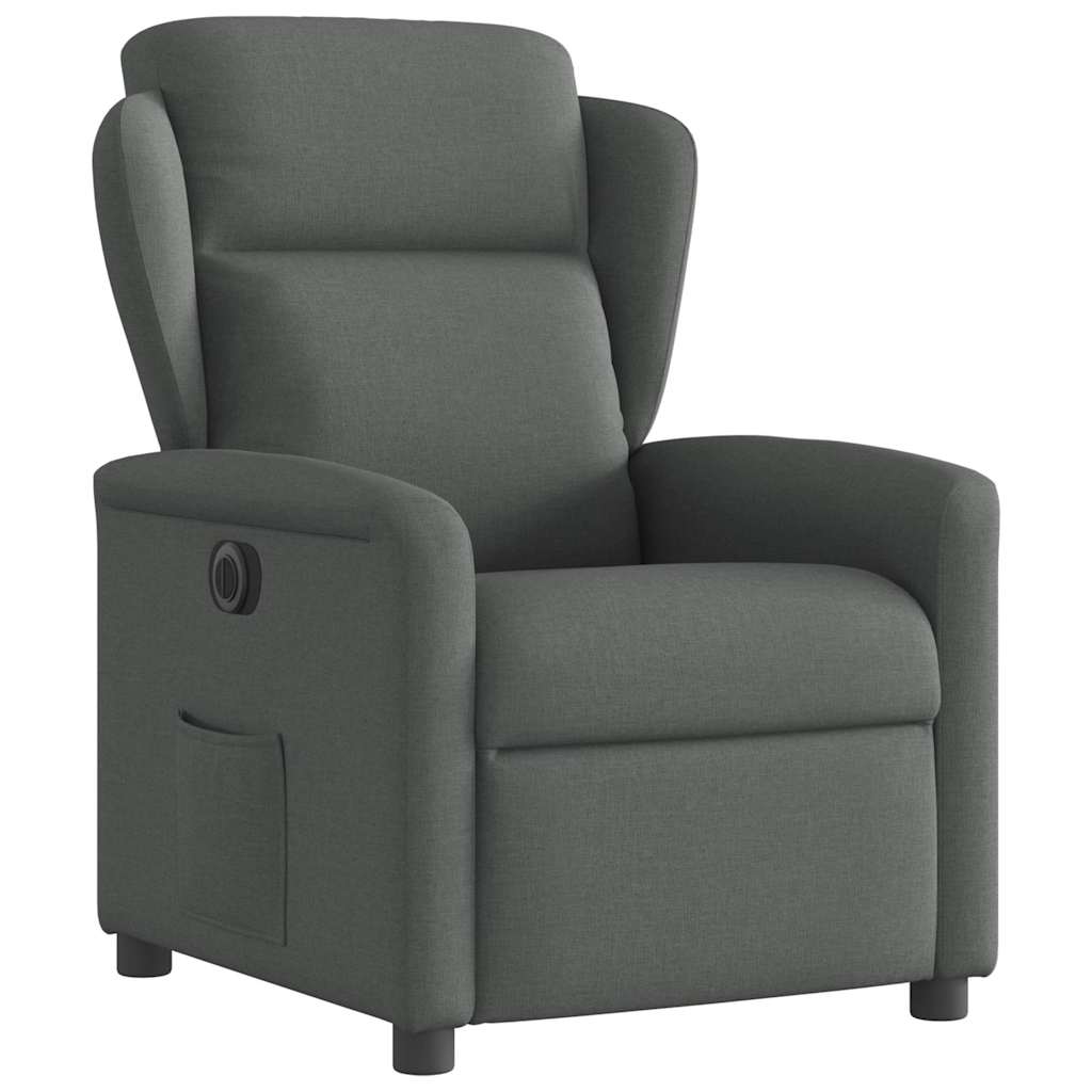 Fauteuil elektrisch verstelbaar stof donkergrijs is nu te koop bij PeponiXL, paradijselijk wonen!