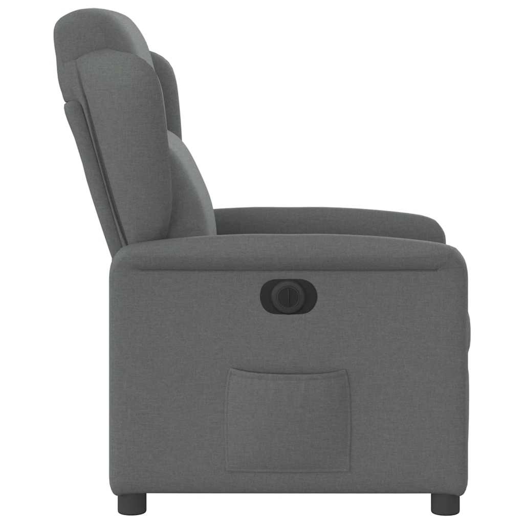 Fauteuil elektrisch verstelbaar stof donkergrijs is nu te koop bij PeponiXL, paradijselijk wonen!