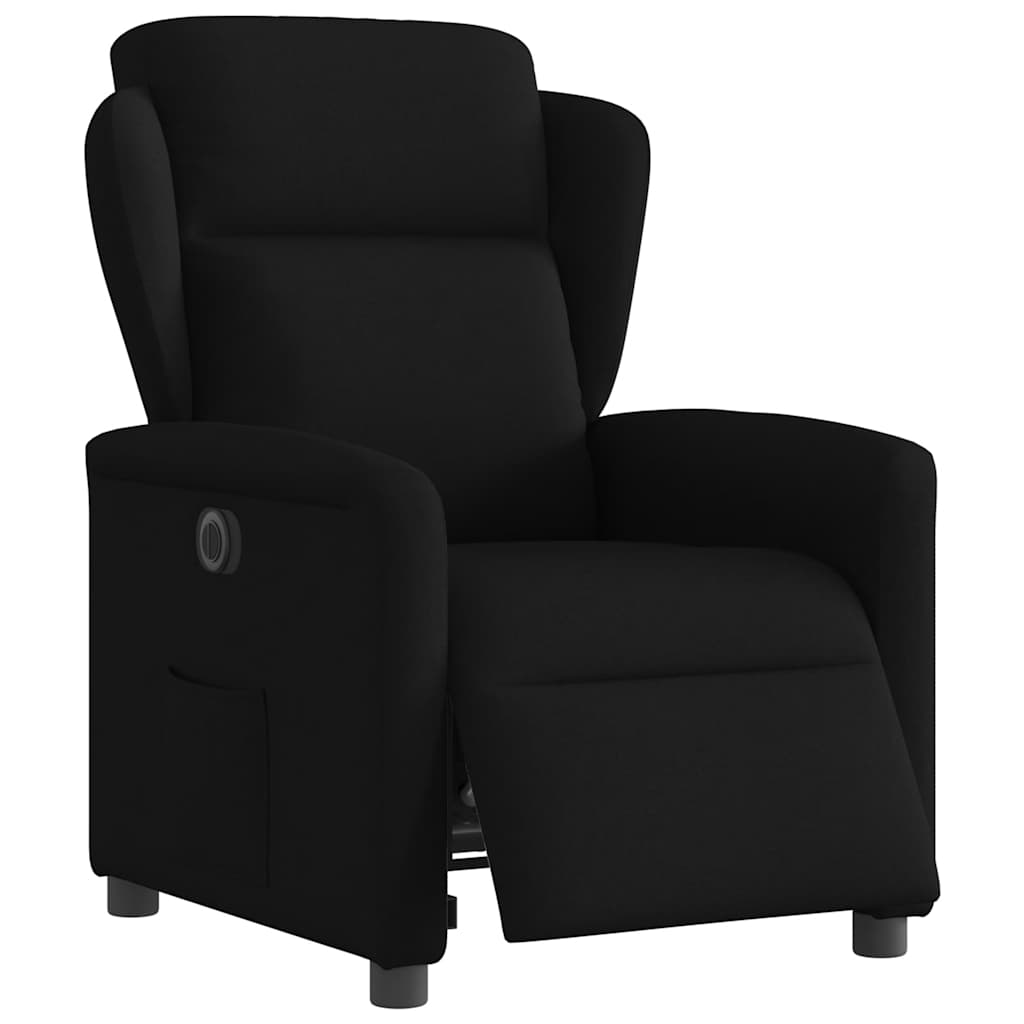 Fauteuil verstelbaar elektrisch stof zwart is nu te koop bij PeponiXL, paradijselijk wonen!