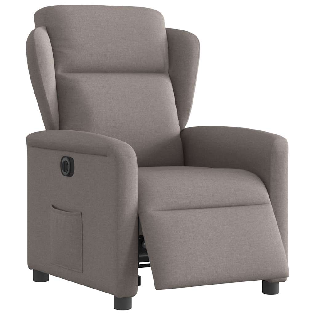 Fauteuil verstelbaar elektrisch stof taupe is nu te koop bij PeponiXL, paradijselijk wonen!