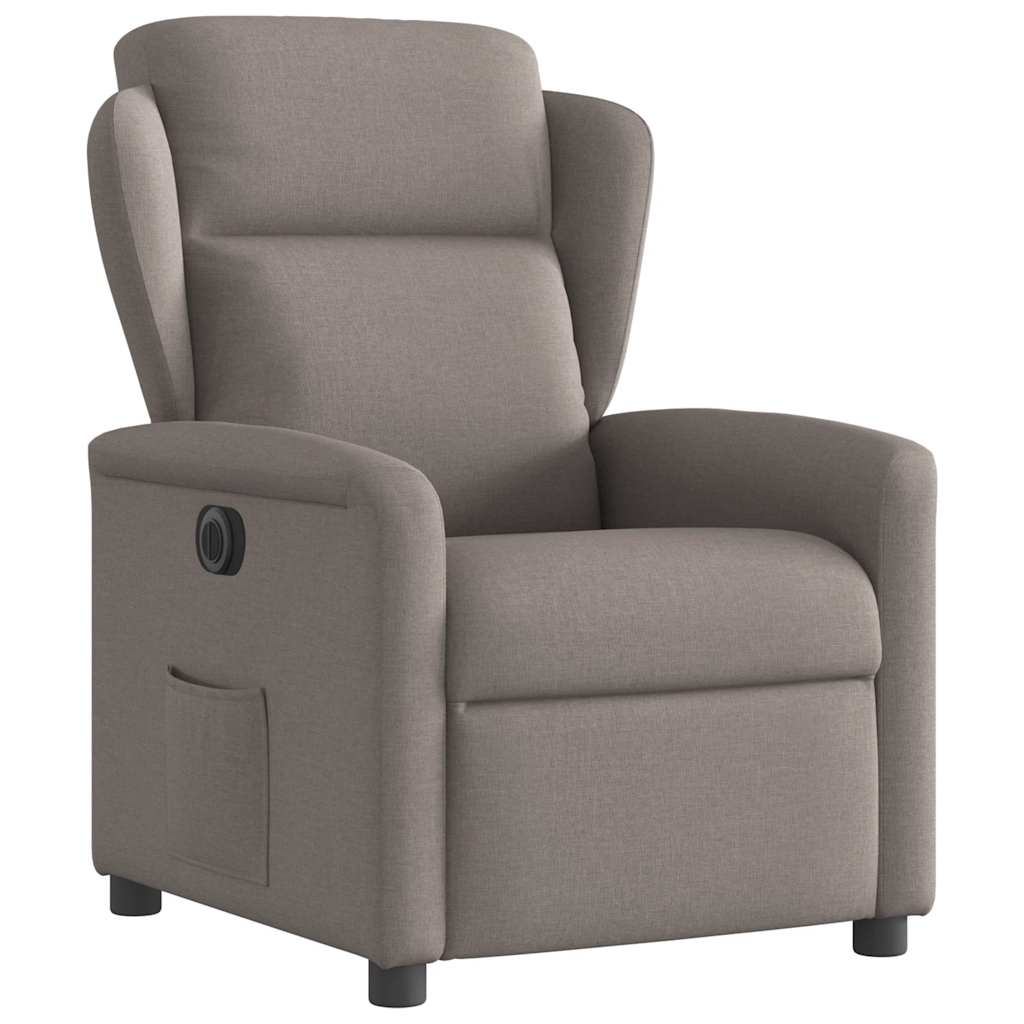 Fauteuil verstelbaar elektrisch stof taupe is nu te koop bij PeponiXL, paradijselijk wonen!