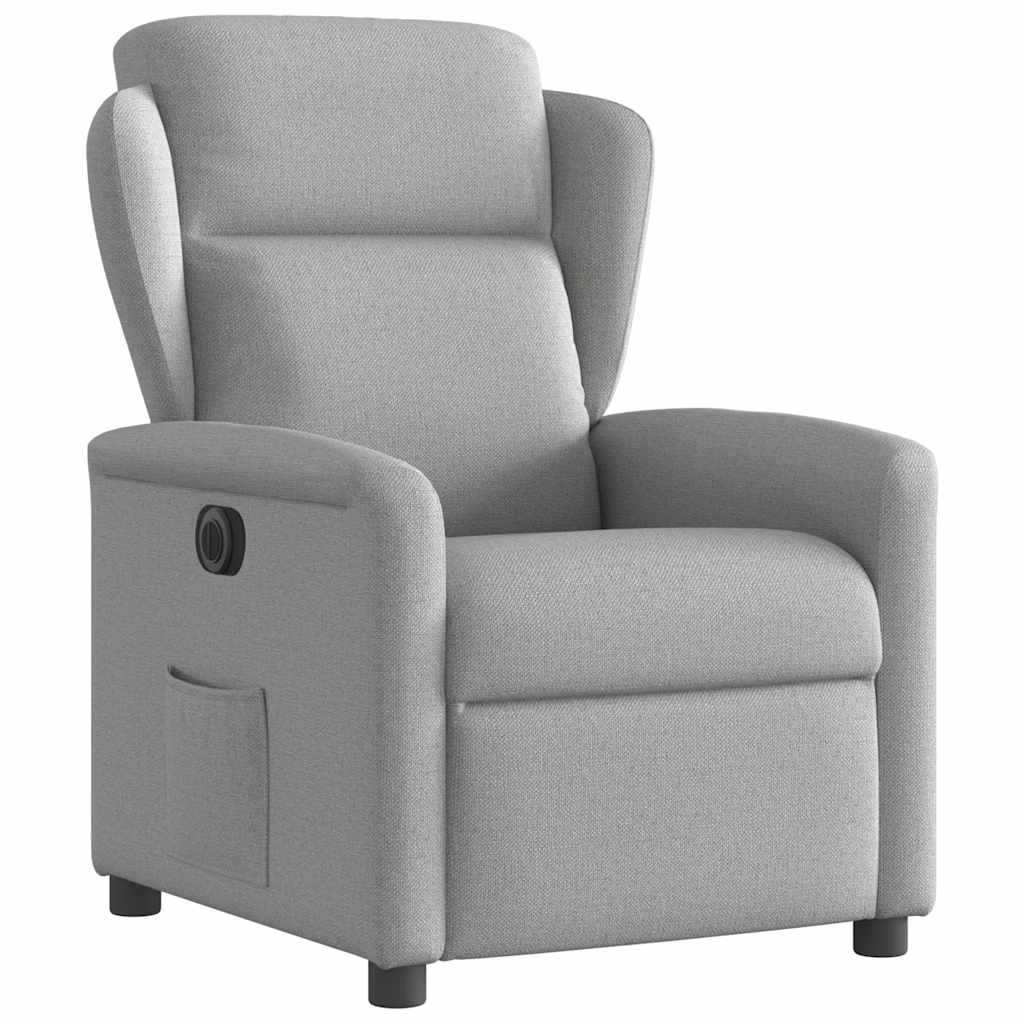Fauteuil elektrisch verstelbaar stof wolk grijs is nu te koop bij PeponiXL, paradijselijk wonen!