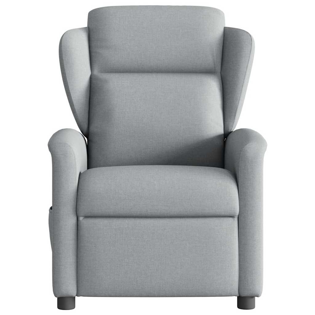 Massagestoel elektrisch verstelbaar stof lichtgrijs is nu te koop bij PeponiXL, paradijselijk wonen!