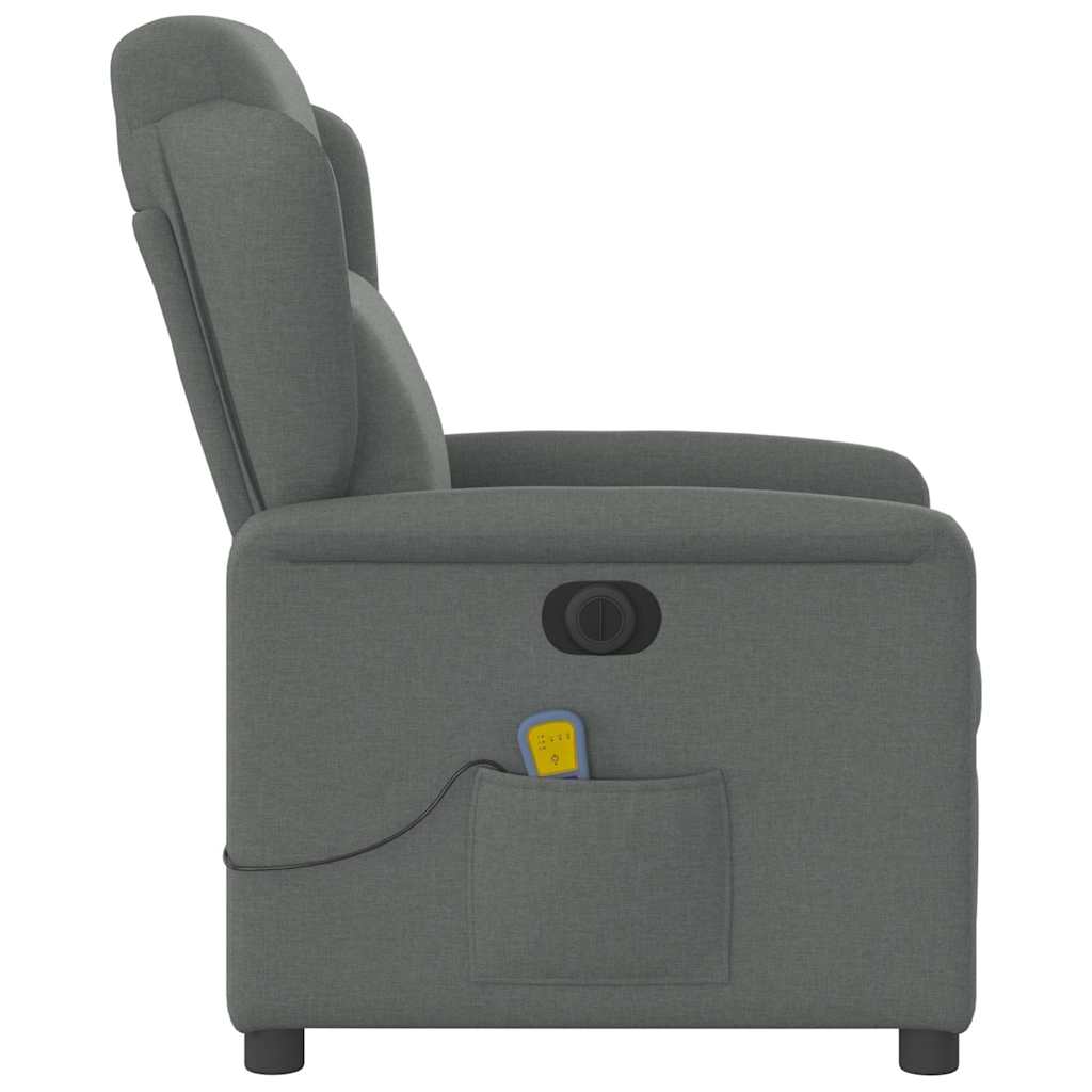 Massagestoel elektrisch verstelbaar stof donkergrijs is nu te koop bij PeponiXL, paradijselijk wonen!