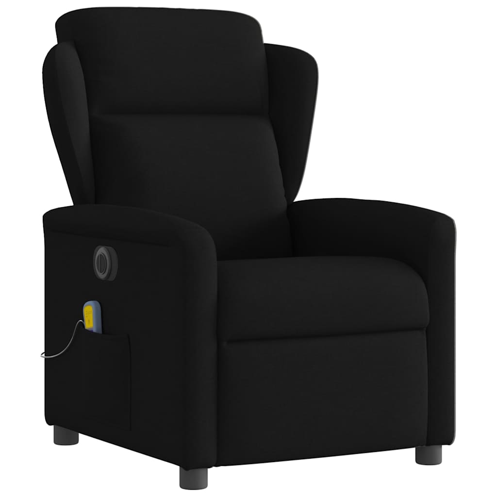 Massagestoel elektrisch verstelbaar stof zwart is nu te koop bij PeponiXL, paradijselijk wonen!