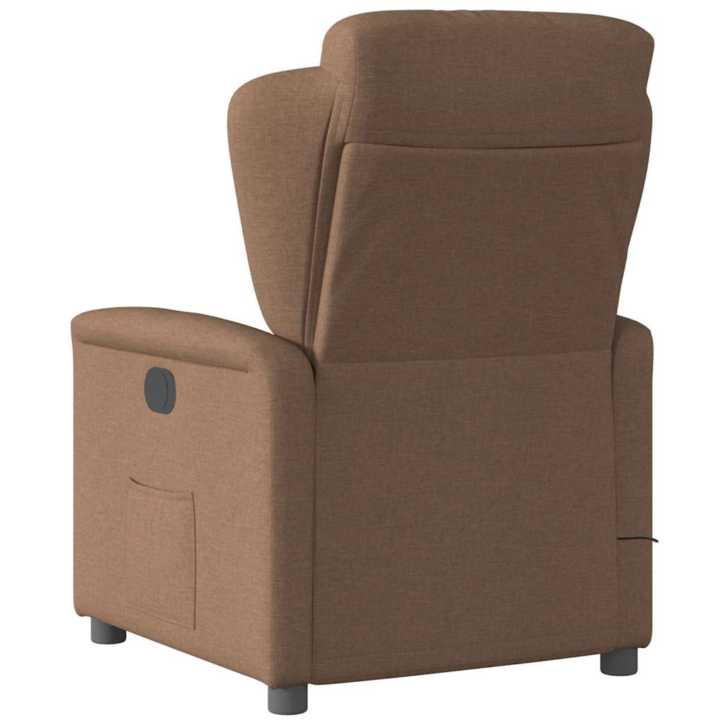 Massagestoel elektrisch verstelbaar stof bruin is nu te koop bij PeponiXL, paradijselijk wonen!
