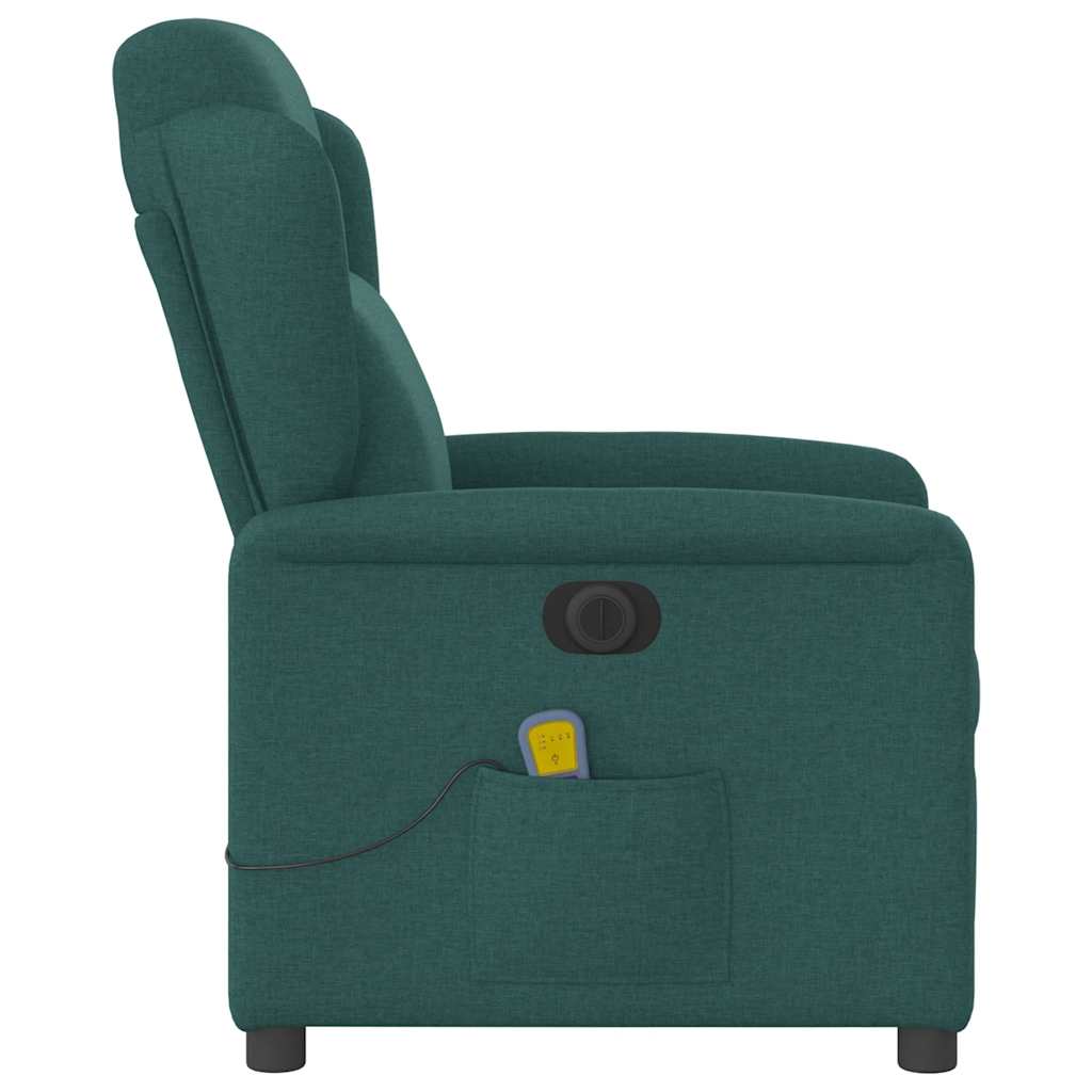 Massagestoel elektrisch verstelbaar stof donkergroen is nu te koop bij PeponiXL, paradijselijk wonen!