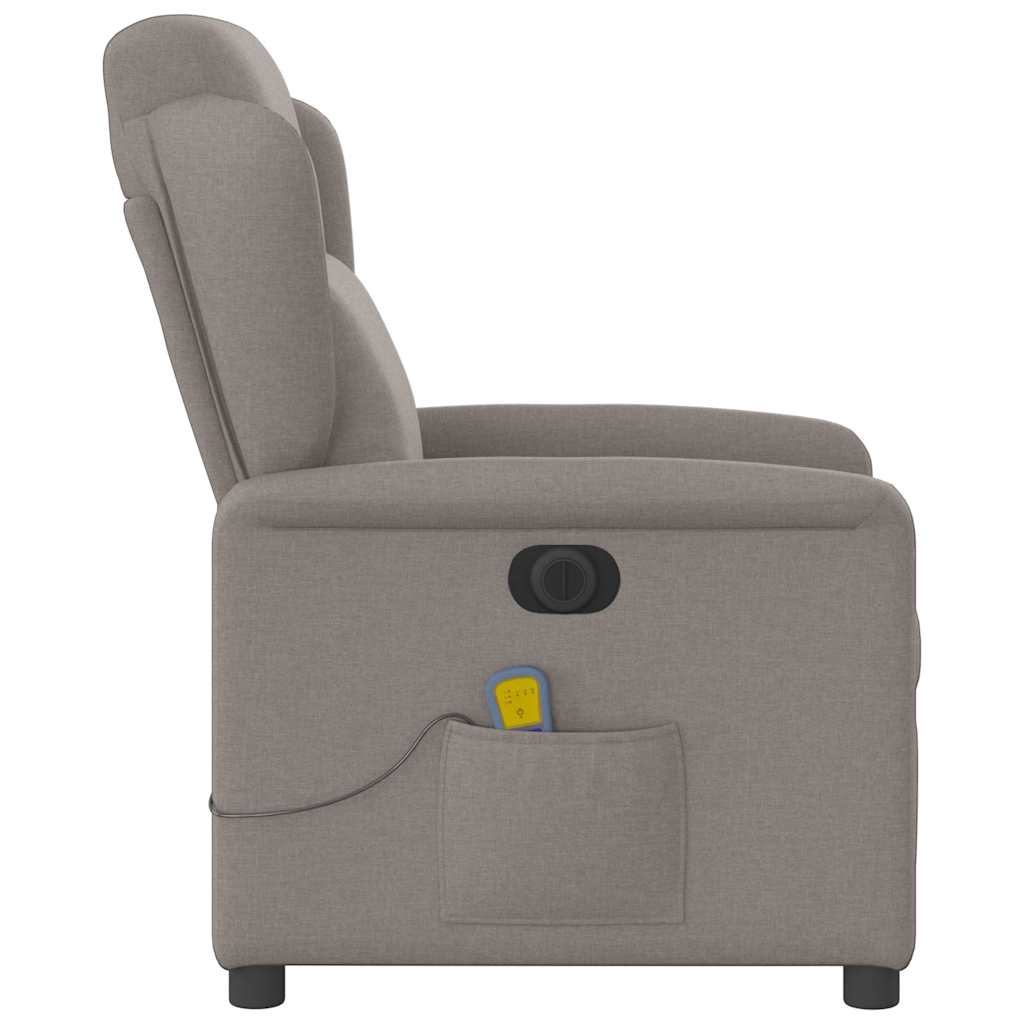Massagestoel elektrisch verstelbaar stof taupe is nu te koop bij PeponiXL, paradijselijk wonen!