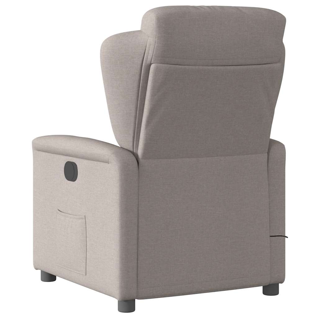 Massagestoel elektrisch verstelbaar stof taupe is nu te koop bij PeponiXL, paradijselijk wonen!