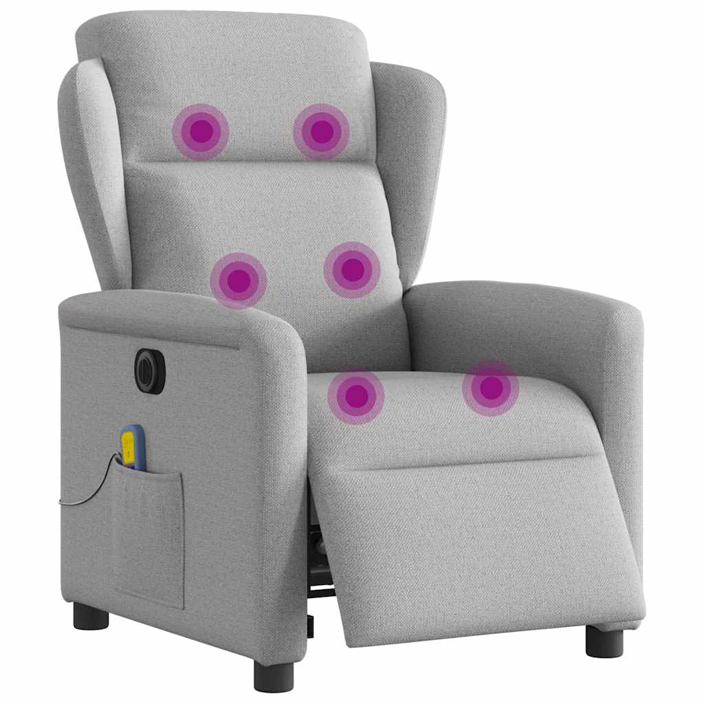Massagestoel elektrisch verstelbaar stof wolk grijs is nu te koop bij PeponiXL, paradijselijk wonen!