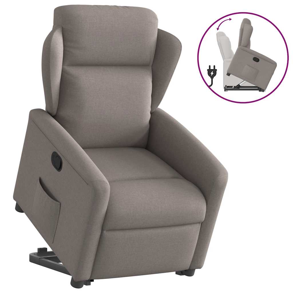 Sta-op-stoel verstelbaar stof taupe is nu te koop bij PeponiXL, paradijselijk wonen!