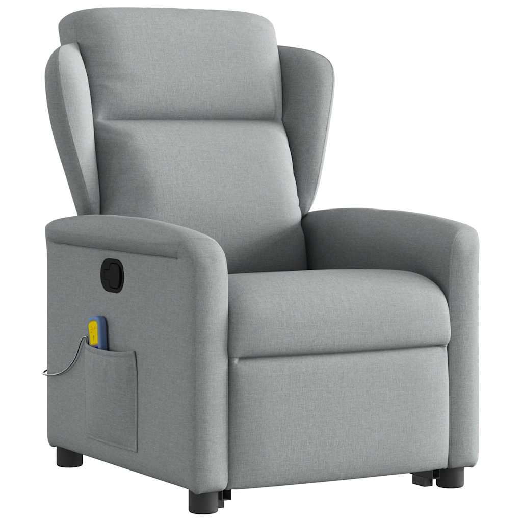Sta-op-massagestoel verstelbaar stof lichtgrijs is nu te koop bij PeponiXL, paradijselijk wonen!