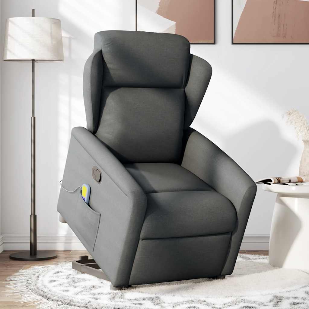 Sta-op-massagestoel verstelbaar stof donkergrijs is nu te koop bij PeponiXL, paradijselijk wonen!
