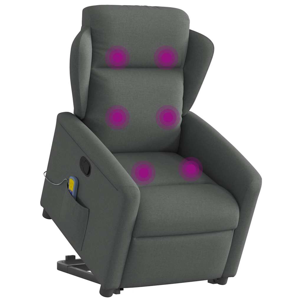 Sta-op-massagestoel verstelbaar stof donkergrijs is nu te koop bij PeponiXL, paradijselijk wonen!
