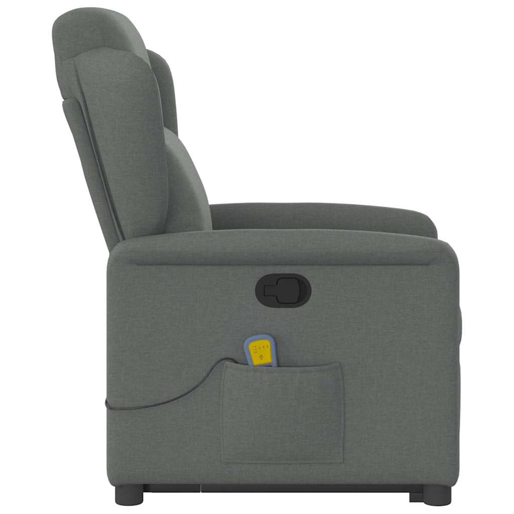 Sta-op-massagestoel verstelbaar stof donkergrijs is nu te koop bij PeponiXL, paradijselijk wonen!