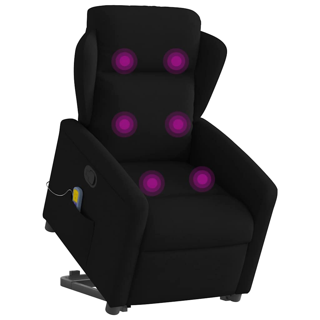 Sta-op-massagestoel verstelbaar stof zwart is nu te koop bij PeponiXL, paradijselijk wonen!