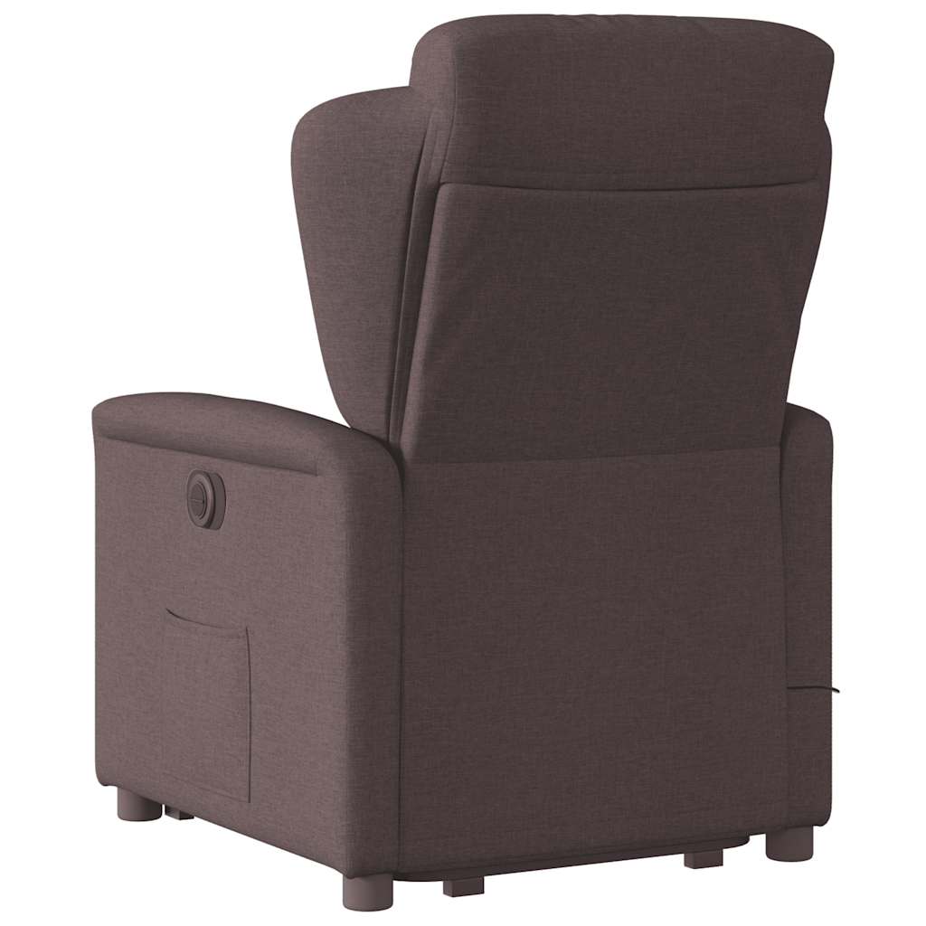 Sta-op-massagestoel verstelbaar stof donkerbruin is nu te koop bij PeponiXL, paradijselijk wonen!