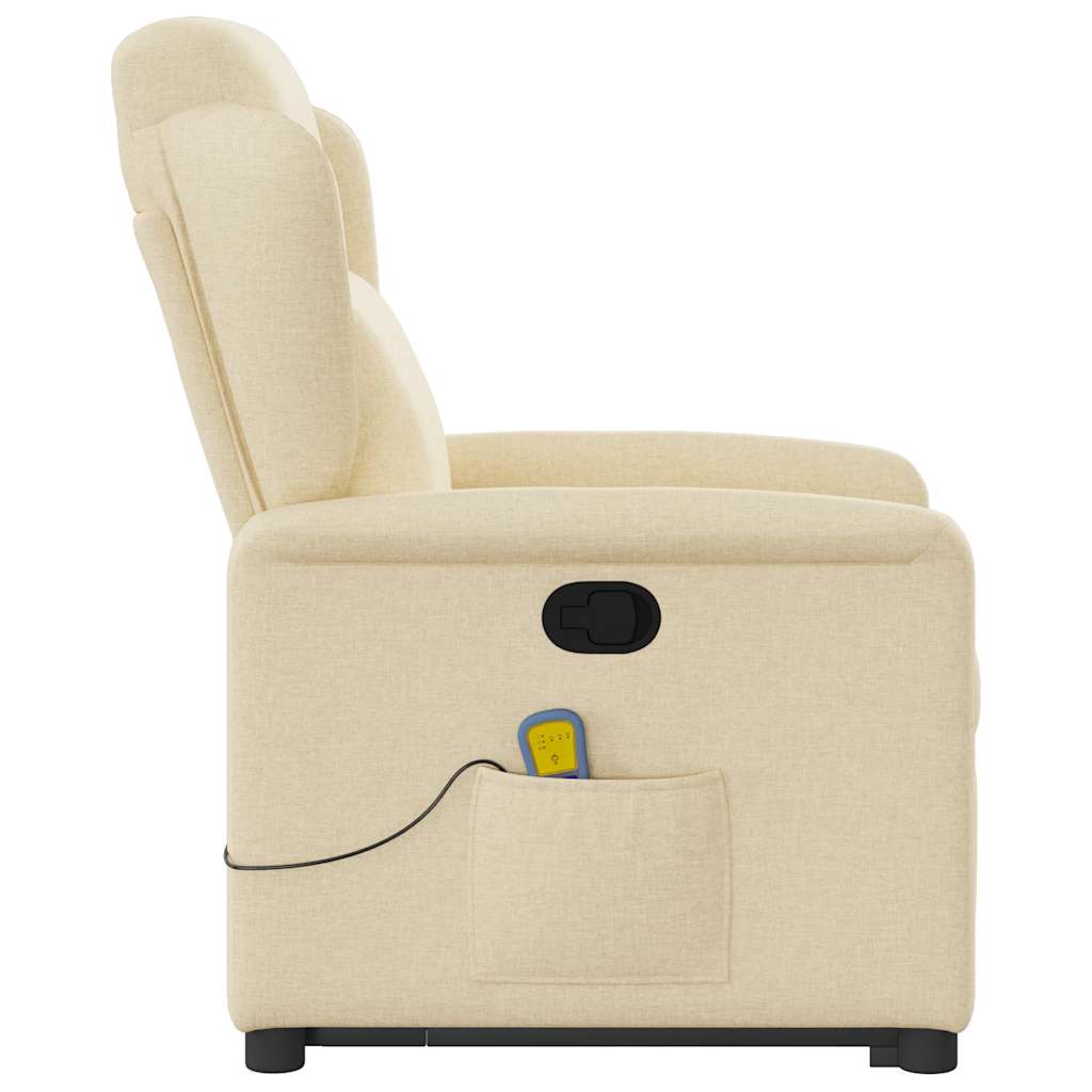 Sta-op-massagestoel verstelbaar stof crèmekleurig is nu te koop bij PeponiXL, paradijselijk wonen!