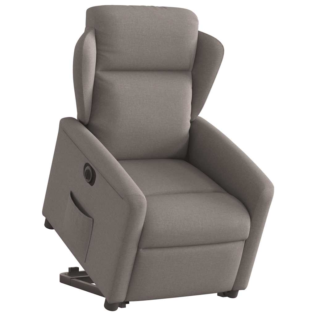 Sta-op-stoel elektrisch verstelbaar stof taupe is nu te koop bij PeponiXL, paradijselijk wonen!