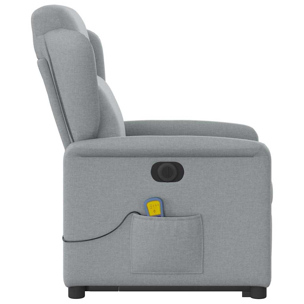 Sta-op-massagestoel elektrisch verstelbaar stof lichtgrijs is nu te koop bij PeponiXL, paradijselijk wonen!