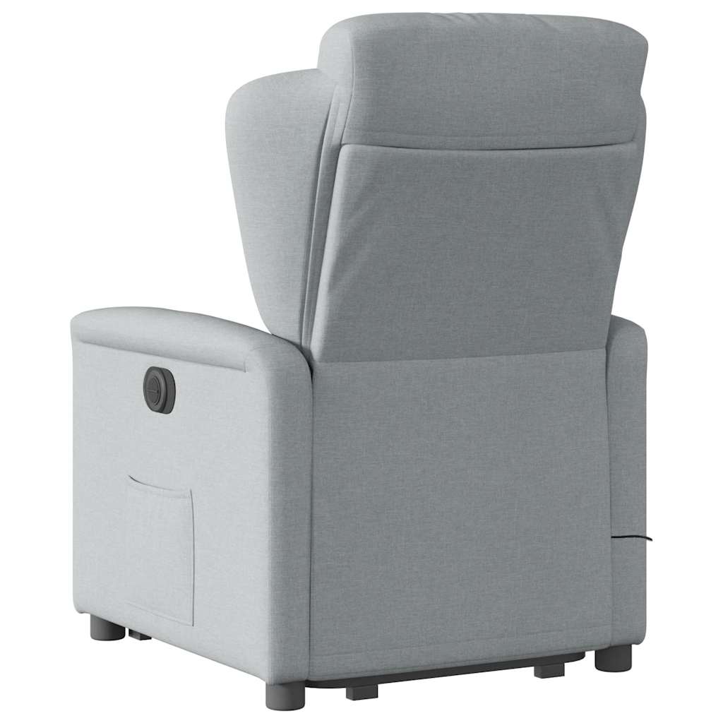 Sta-op-massagestoel elektrisch verstelbaar stof lichtgrijs is nu te koop bij PeponiXL, paradijselijk wonen!