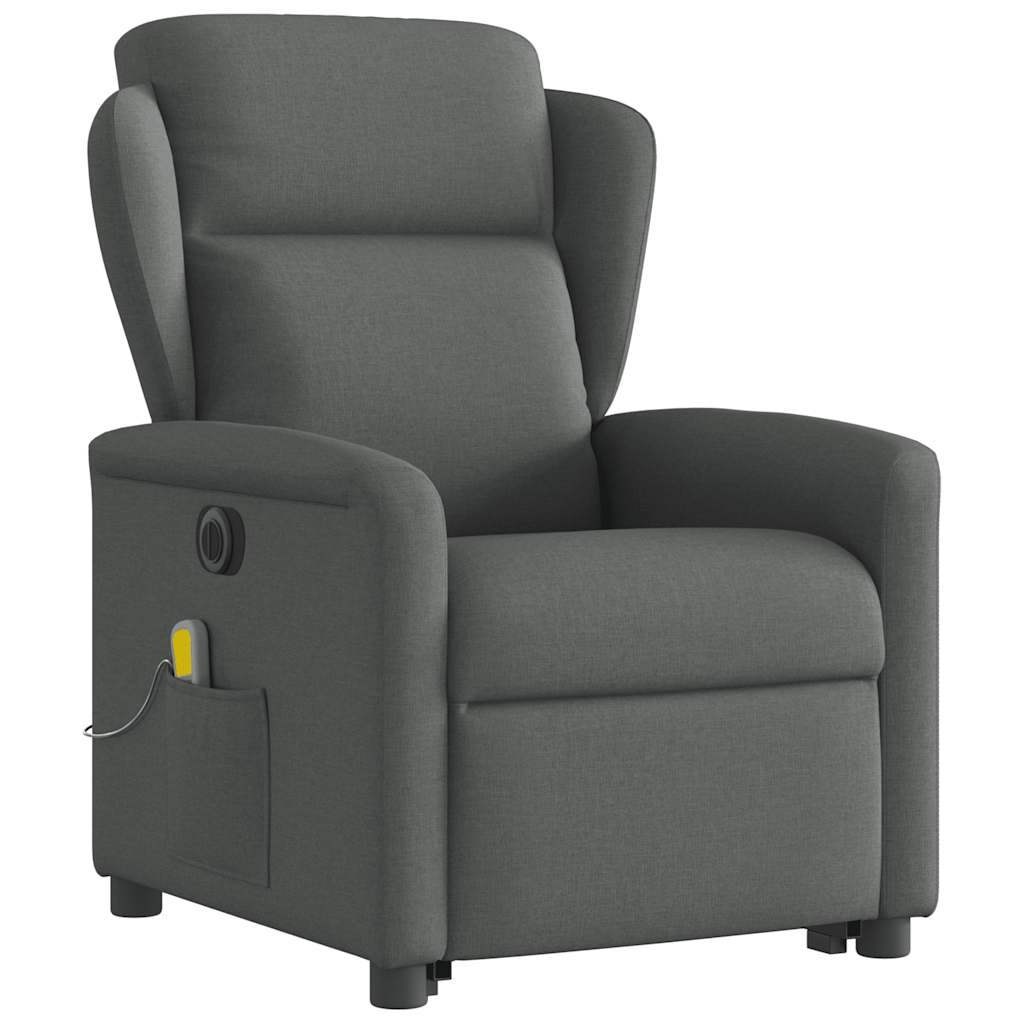 Sta-op-massagestoel elektrisch verstelbaar stof donkergrijs is nu te koop bij PeponiXL, paradijselijk wonen!