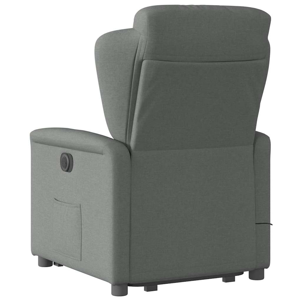 Sta-op-massagestoel elektrisch verstelbaar stof donkergrijs is nu te koop bij PeponiXL, paradijselijk wonen!