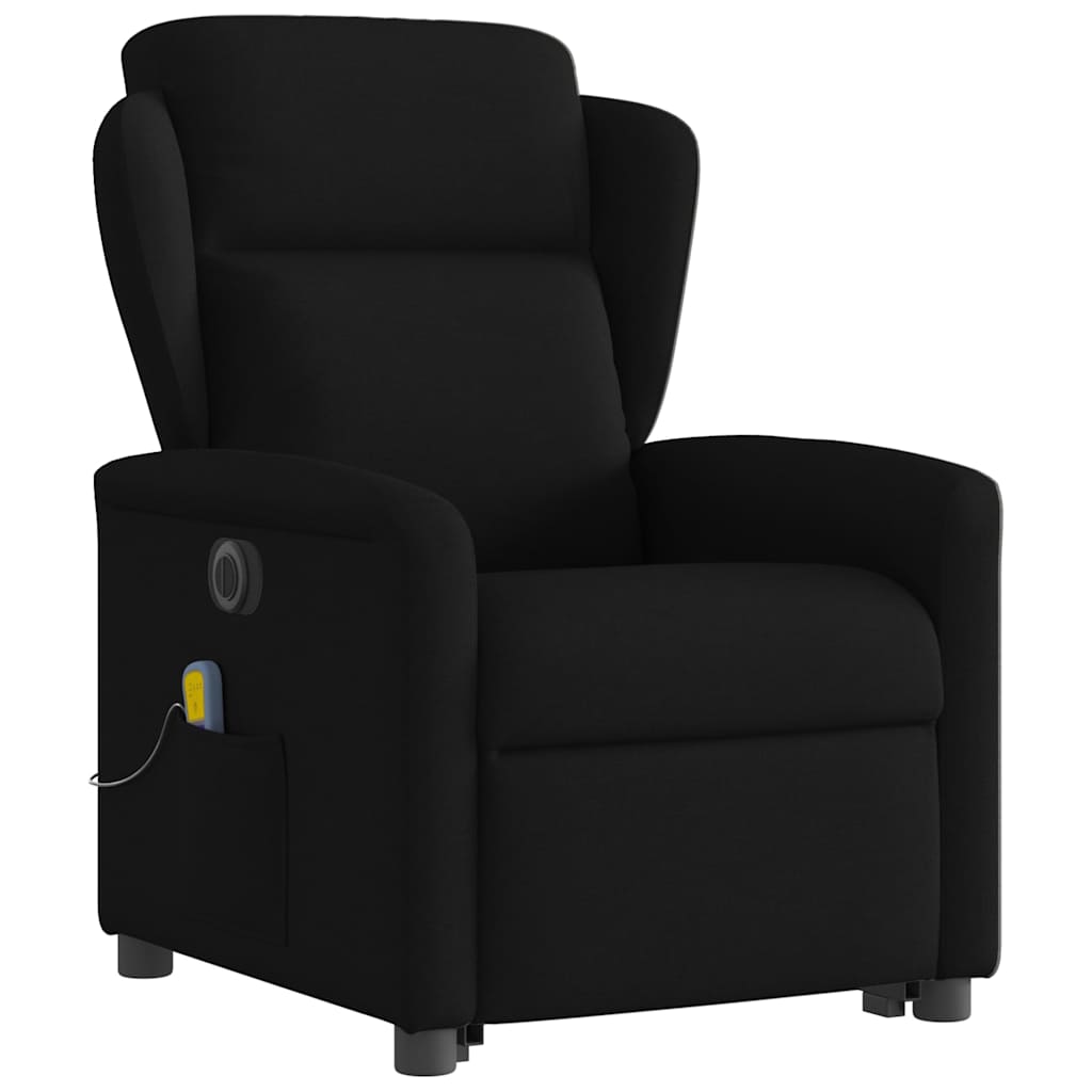 Sta-op-massagestoel elektrisch verstelbaar stof zwart is nu te koop bij PeponiXL, paradijselijk wonen!