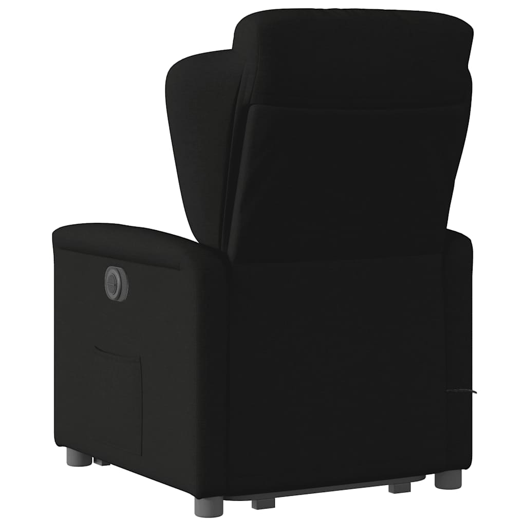 Sta-op-massagestoel elektrisch verstelbaar stof zwart is nu te koop bij PeponiXL, paradijselijk wonen!