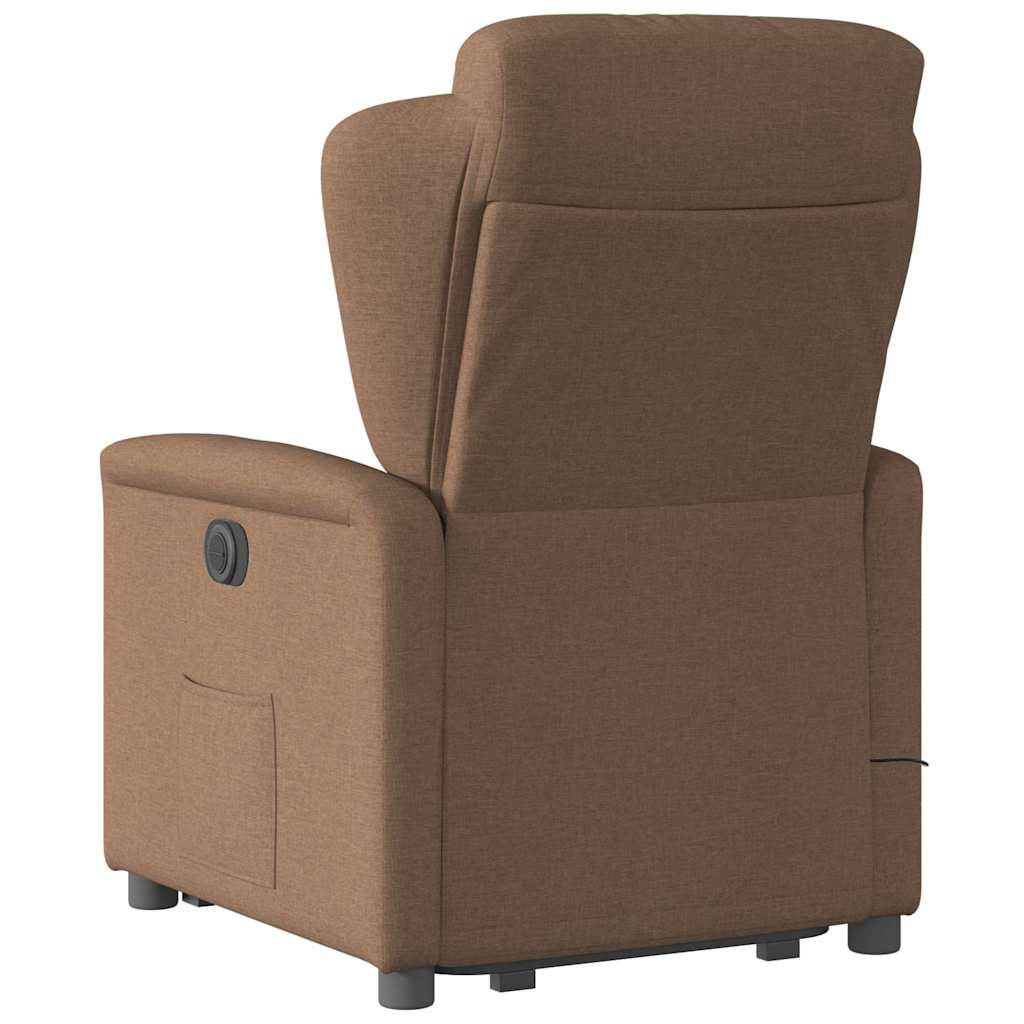Sta-op-massagestoel elektrisch verstelbaar stof bruin is nu te koop bij PeponiXL, paradijselijk wonen!