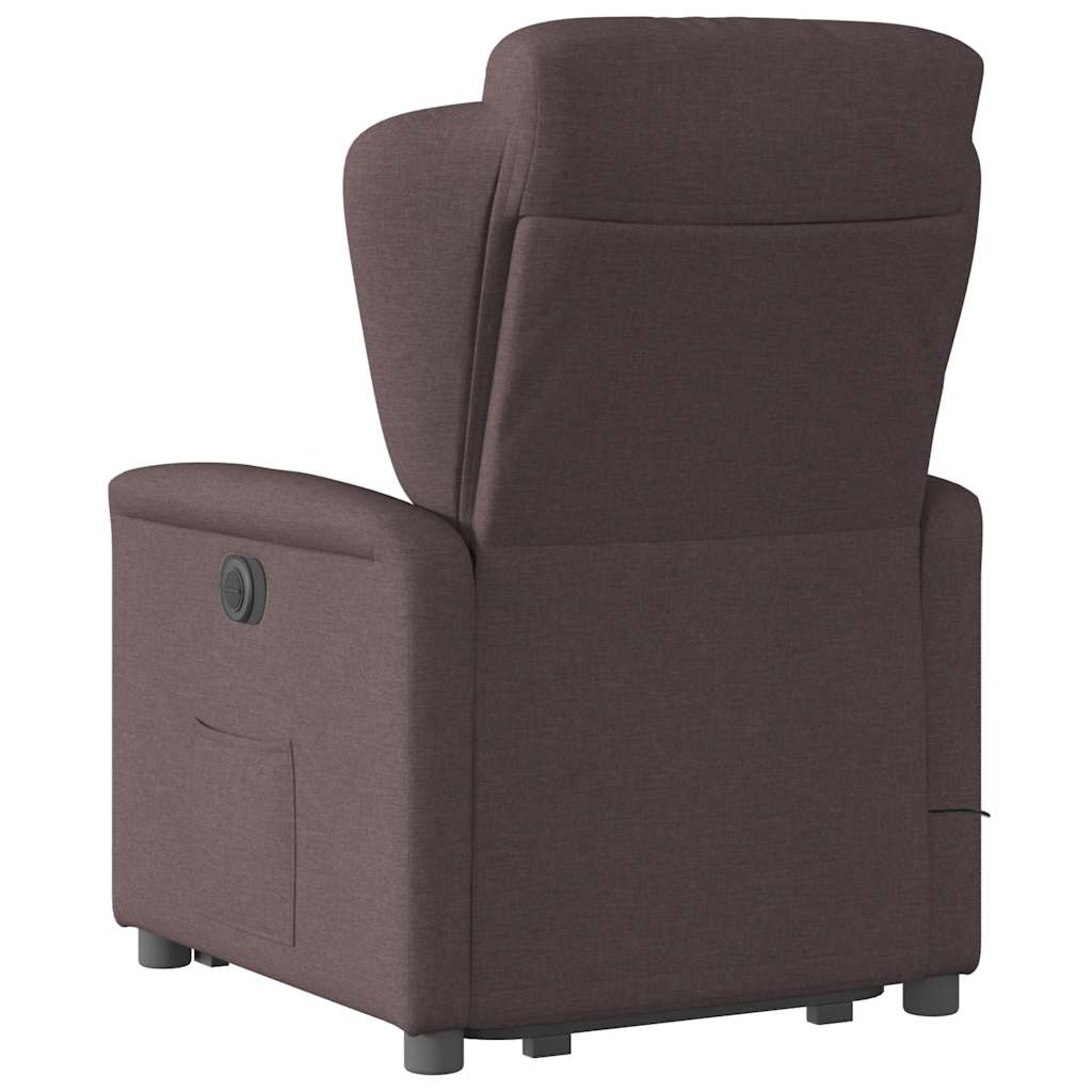 Sta-op-massagestoel elektrisch verstelbaar stof donkerbruin is nu te koop bij PeponiXL, paradijselijk wonen!