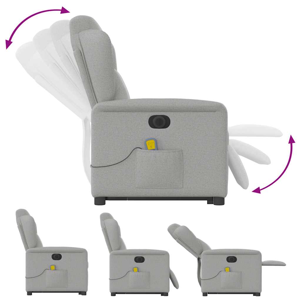 Sta-op-massagestoel elektrisch verstelbaar stof wolk grijs is nu te koop bij PeponiXL, paradijselijk wonen!