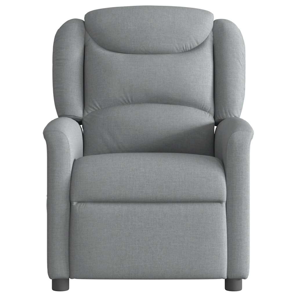Fauteuil elektrisch verstelbaar stof lichtgrijs is nu te koop bij PeponiXL, paradijselijk wonen!