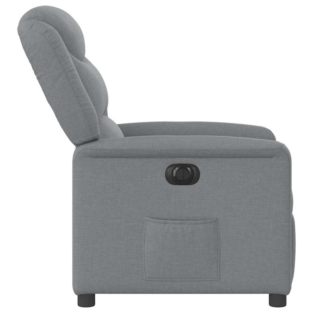Fauteuil elektrisch verstelbaar stof lichtgrijs is nu te koop bij PeponiXL, paradijselijk wonen!