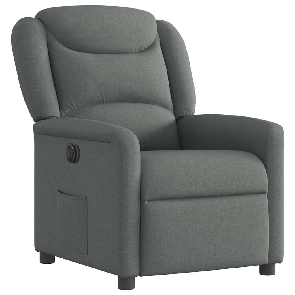 Fauteuil elektrisch verstelbaar stof donkergrijs is nu te koop bij PeponiXL, paradijselijk wonen!