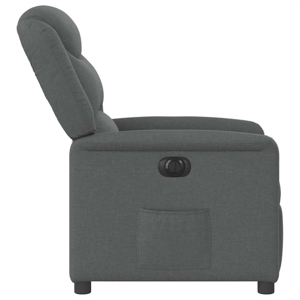 Fauteuil elektrisch verstelbaar stof donkergrijs is nu te koop bij PeponiXL, paradijselijk wonen!