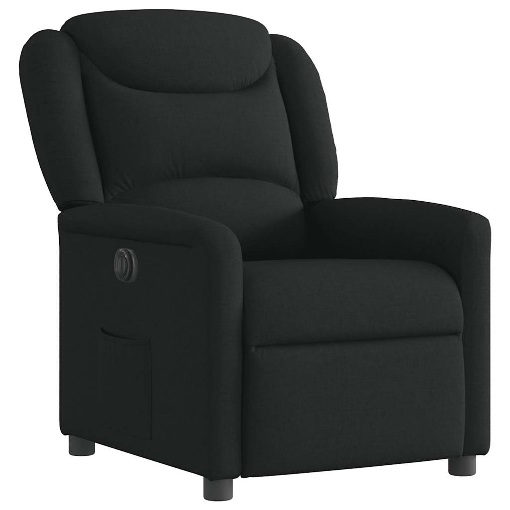 Fauteuil verstelbaar elektrisch stof zwart is nu te koop bij PeponiXL, paradijselijk wonen!