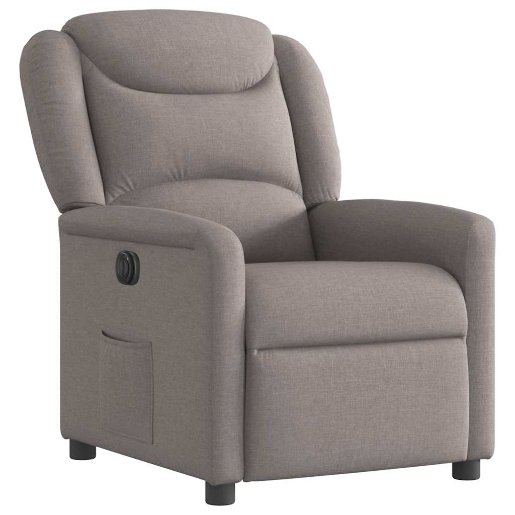 Fauteuil verstelbaar elektrisch stof taupe is nu te koop bij PeponiXL, paradijselijk wonen!