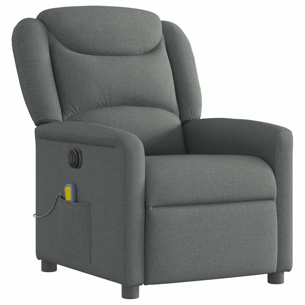 Massagestoel elektrisch verstelbaar stof donkergrijs is nu te koop bij PeponiXL, paradijselijk wonen!