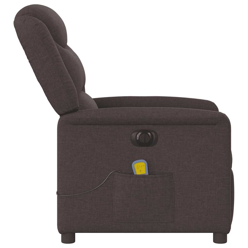 Massagestoel elektrisch verstelbaar stof donkerbruin is nu te koop bij PeponiXL, paradijselijk wonen!